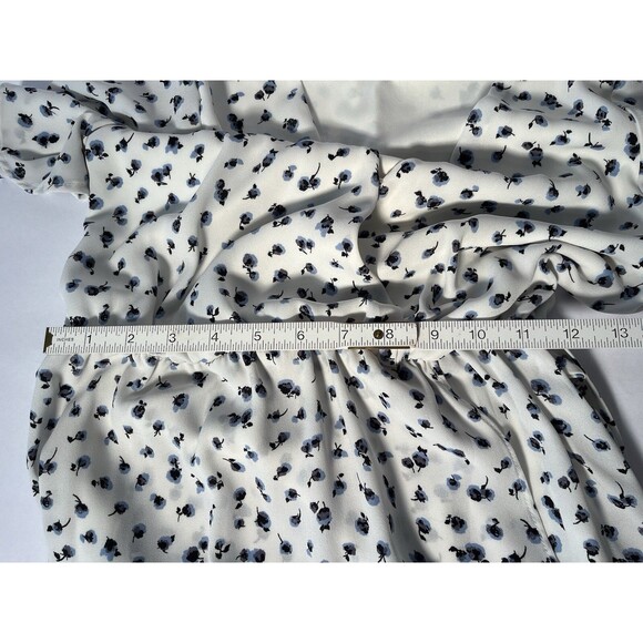 Sienna Sky Dress Women’s S White With Blue Floral Print Cottagecore Fairy w/Belt - Picture 6 of 10